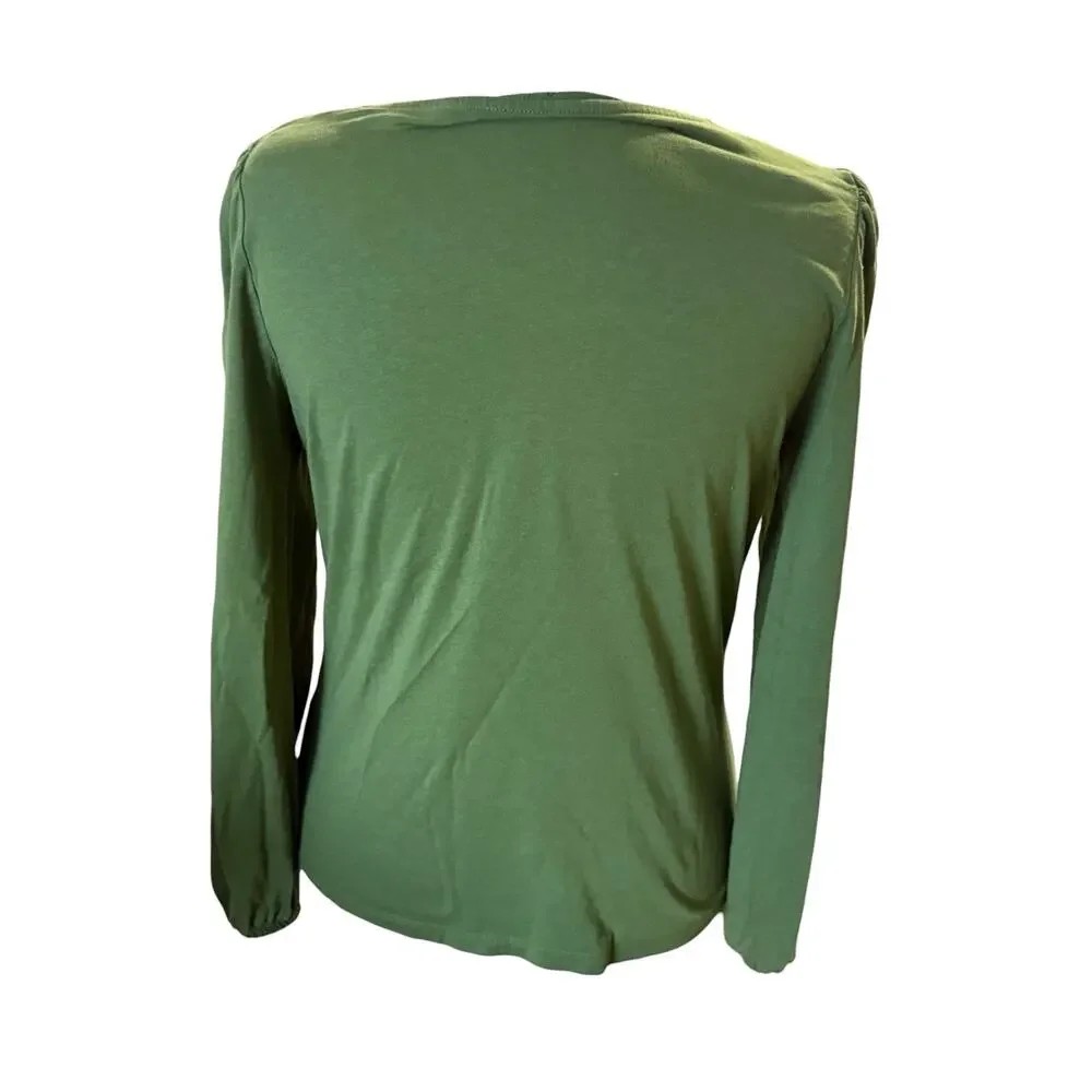 Boden green round neck long sleeve top - Size 10 - Picture 2 of 4